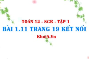 Bài 1.11 trang 19 Toán 12 tập 1 Kết nối tri thức